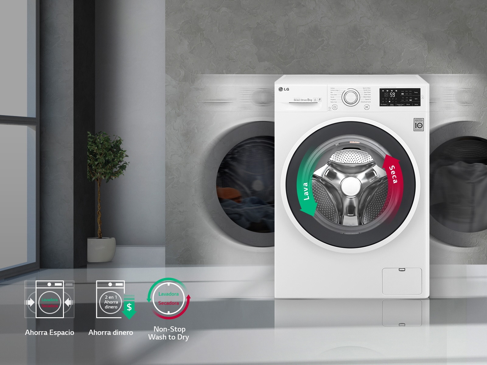 Lavadora y Secadora en uno